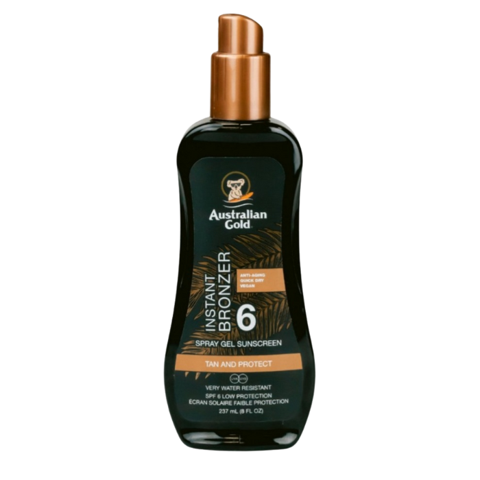 Australian Gold SPF 6 Spray Gel met Bronzer
