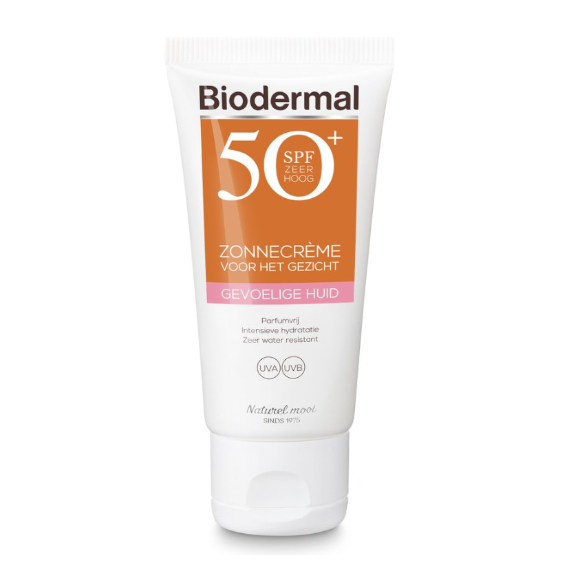 Biodermal gevoelige huid Zonnecrème gezicht SPF 50+ - Tanboutique