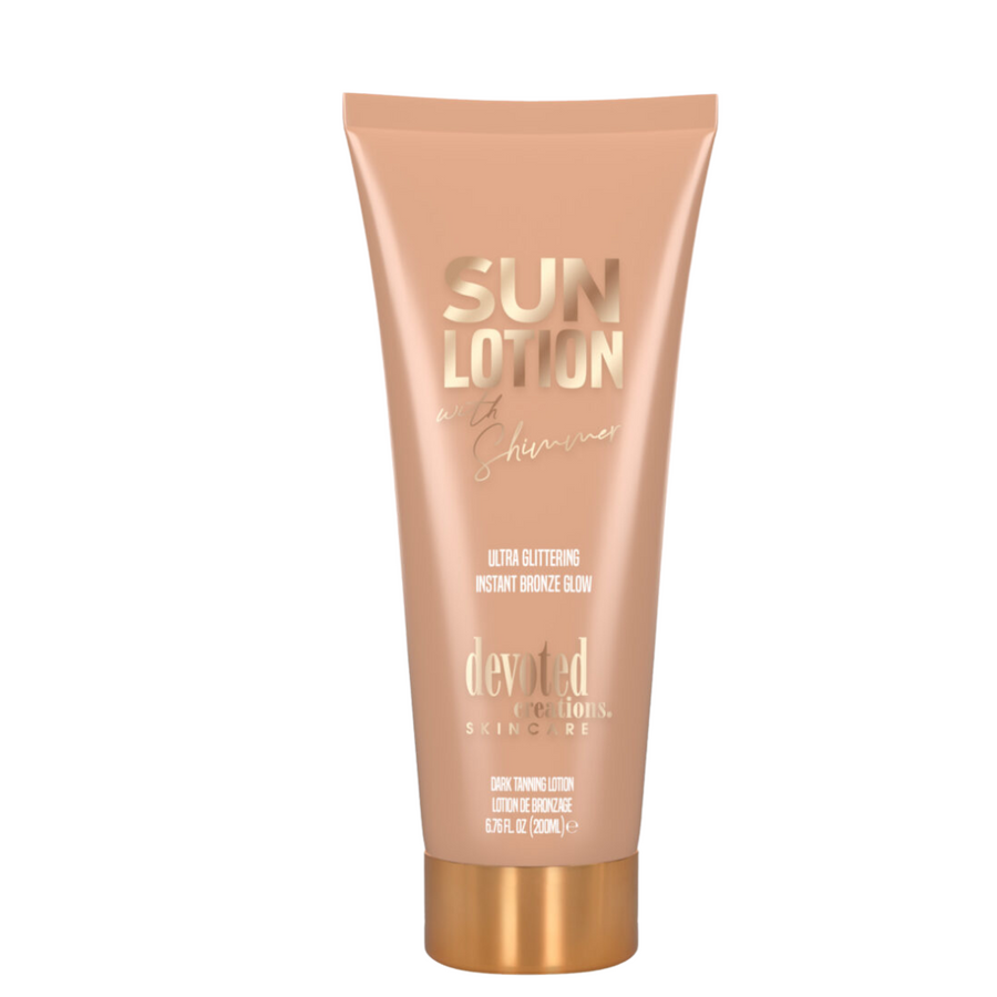 Devoted Creations Sun Lotion With Shimmer