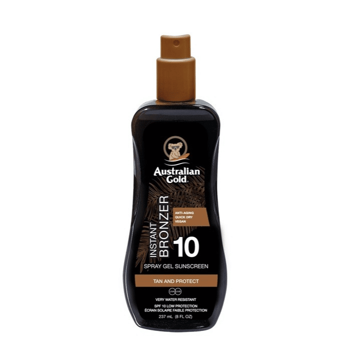 Australian Gold SPF 10 Spray Gel met Bronzer
