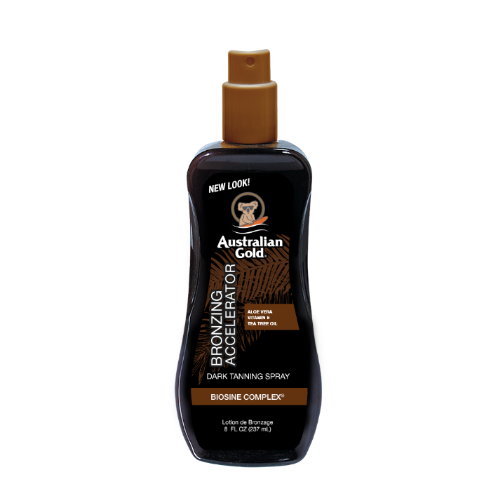 Australian Gold Dark Tanning Accelerator Spray Gel met bronzer
