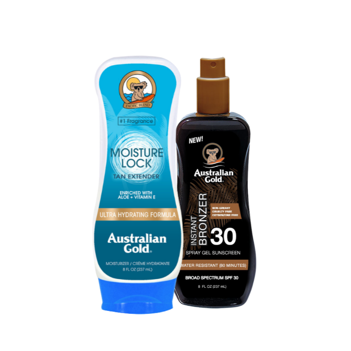 Australian Gold Set SPF 30 Bronzer + Moisture Lock