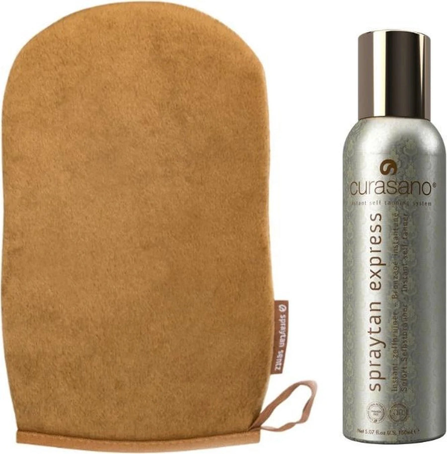 Curasano Spraytan Set Express Tanning Spray 150 ml+ Handschoen