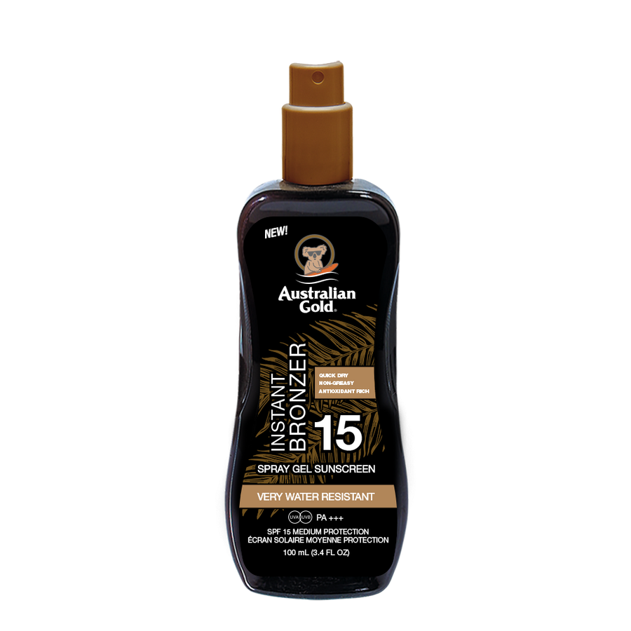 Australian Gold SPF 15 Spraygel met Bronzer -travelsize
